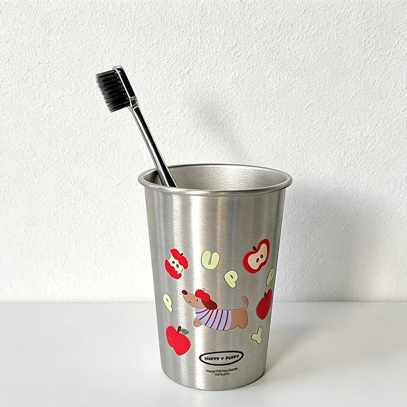 CouldNook Polka Dot Dog Rinse Cup - Durable 304 Stainless Steel Tumbler