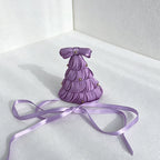 CouldNook Ribbed Fabric Hair Bow Clip - Soft Hair Accessory