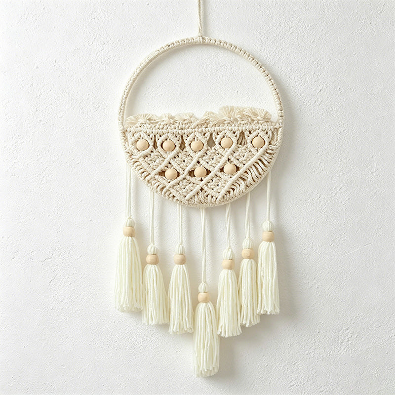 CouldNook Crescent Macrame Wall Basket - Hanging Storage Decor