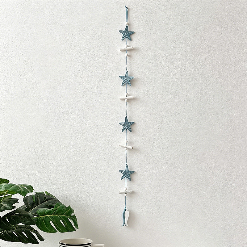 CouldNook Mediterranean Fish & Starfish Hanging - Coastal Shell Ornament