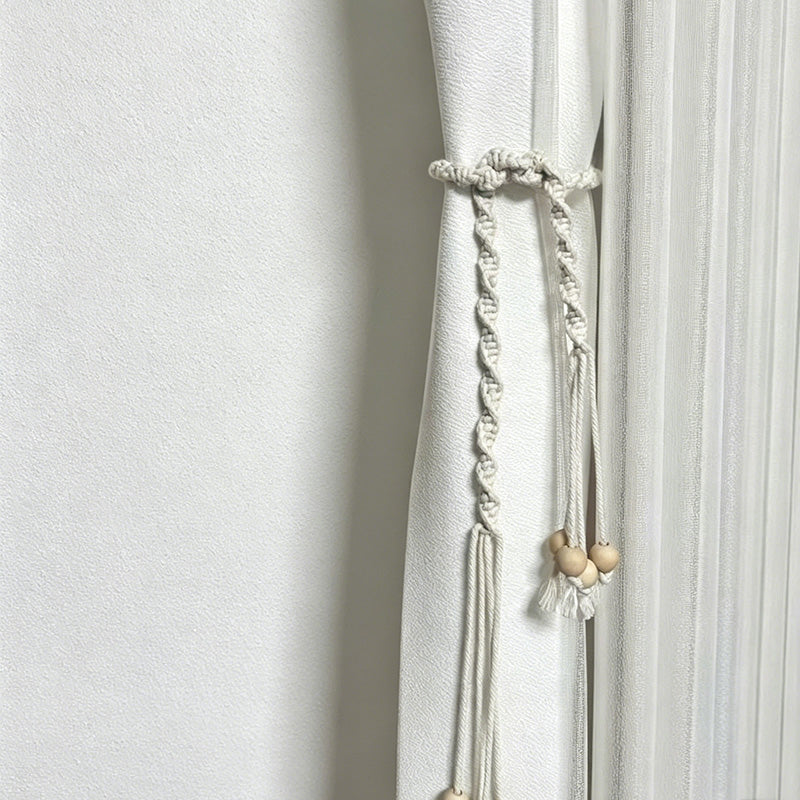 CouldNook Long Macrame Curtain Tieback - Window Drapery Accent