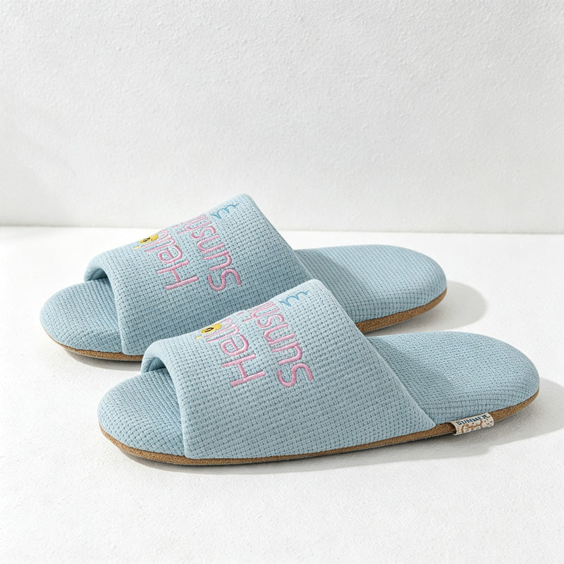 CouldNook Round Open Toe Home Slippers - Everyday Use Accent