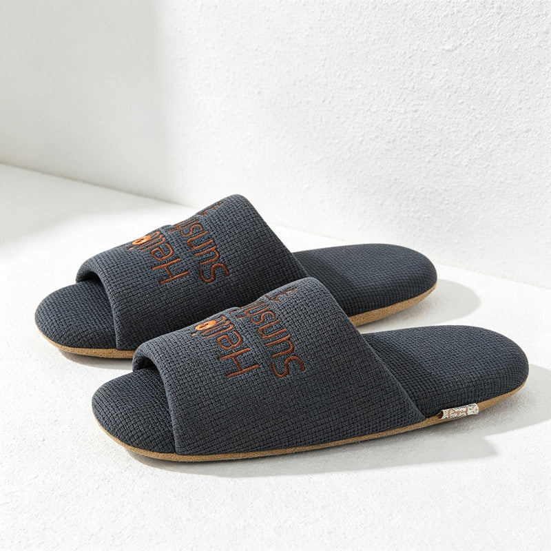 CouldNook Open Toe Smooth Home Slippers - Gentle Display Piece