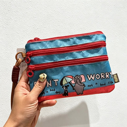 CouldNook Cartoon Double Zipper Pouch - Daily Bag Organizer
