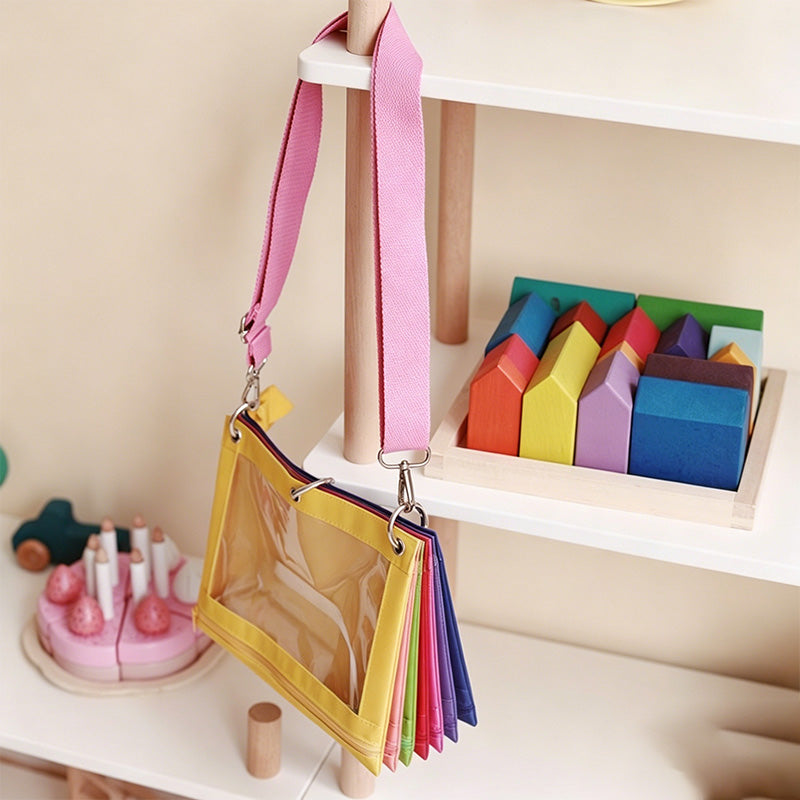 CouldNook Rainbow Seven-Color Toiletry Bag Set- Colorful Storage Pouch