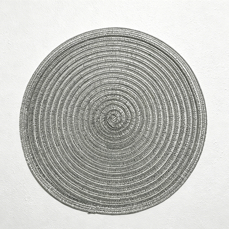 CouldNook Nordic Round Woven Placemat - Aesthetic Cotton Yarn Mat