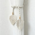 CouldNook Leaf Macrame Curtain Tieback - Soft Window Accent
