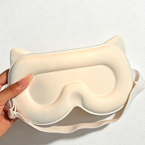 CouldNook 3D Cat Eye Mask - Soft Breathable Light Blocking Sleep Blindfold
