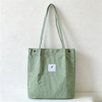 CouldNook Corduroy Shoulder Tote Bag - Daily Carry Accent