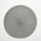 CouldNook Nordic Round Woven Placemat - Aesthetic Cotton Yarn Mat