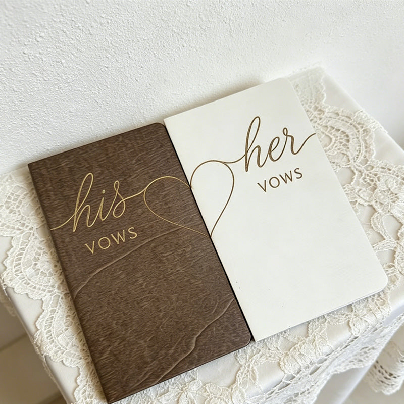 CouldNook Wood Vow Book Set - Wedding Ceremony Keepsake