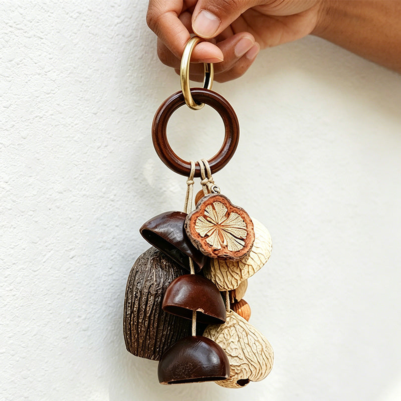 CouldNook Handmade Natural Plant Pod - Wind Chime Keychain