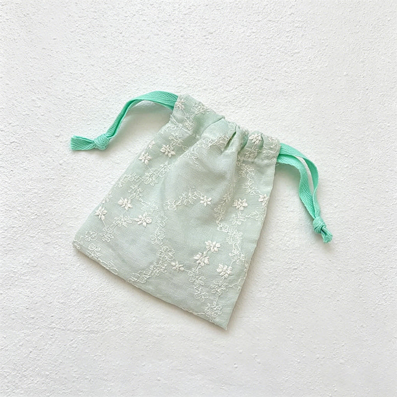 CouldNook Floral Sheer Drawstring Gift Pouch - Vanity Accent