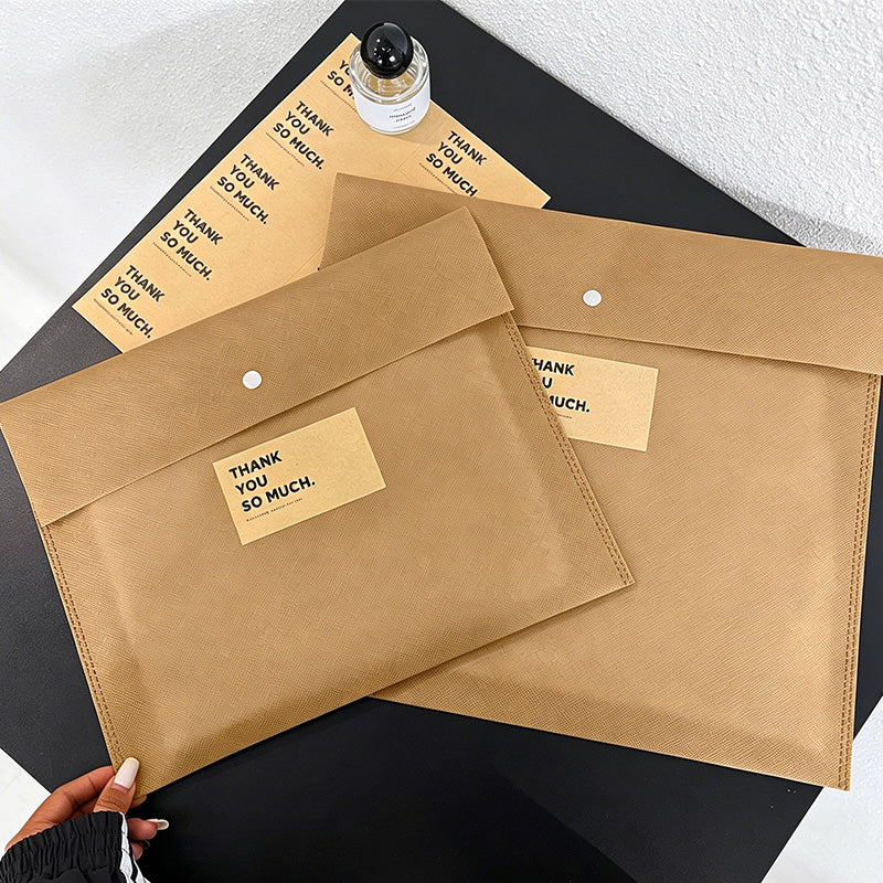 CloudNook Non‑Woven Envelope Pouch‑Snap Button Storage Bag