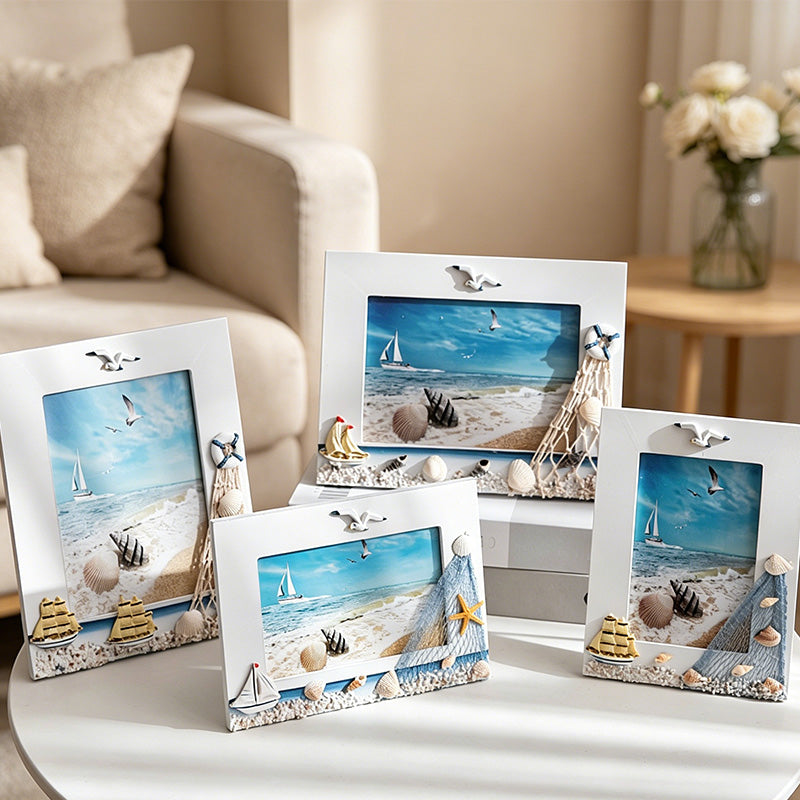 CouldNook Vintage Sailboat Photo Frame - Nautical 6-Inch Coastal Decor