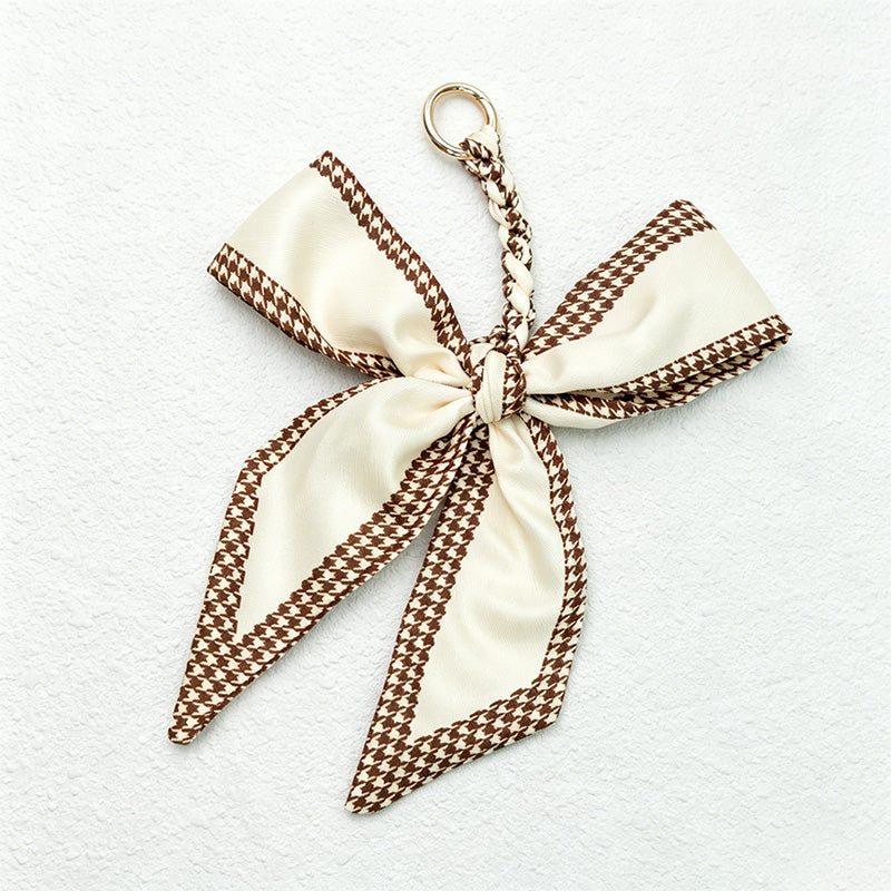 CouldNook Khaki Series Bow Bag Charm - Soft Bag Accent