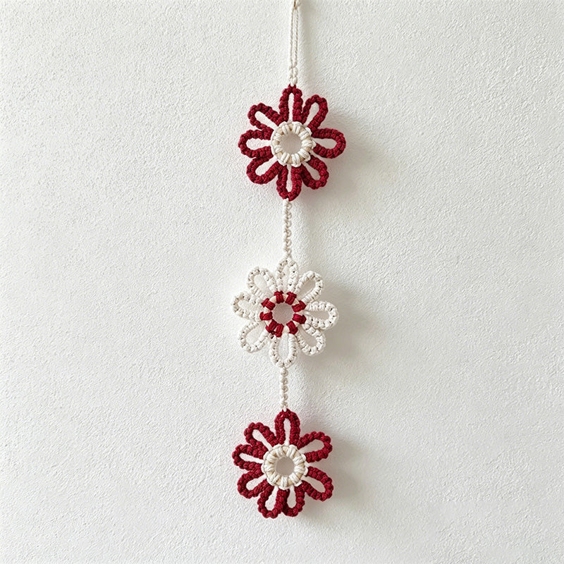 CouldNook Daisy Macrame Wall Hanging - Floral Home Decor