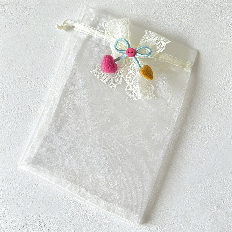CouldNook Floral Accent Sheer Gift Pouch - Jewelry Display Bag