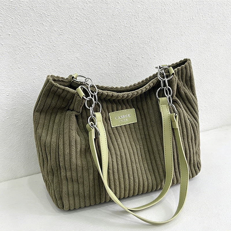 CouldNook Pleated Shoulder Tote Bag - Vanity Carry Accent