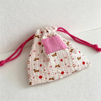 CouldNook Cake Bear Drawstring Bag - Soft Portable Accessory Pouch