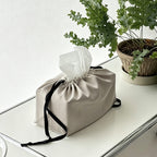 CouldNook Satin Tassel Tissue Box - Aesthetic Luxe Storage Bag