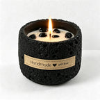 CouldNook Round Stone Look Candle - Gentle Display Piece