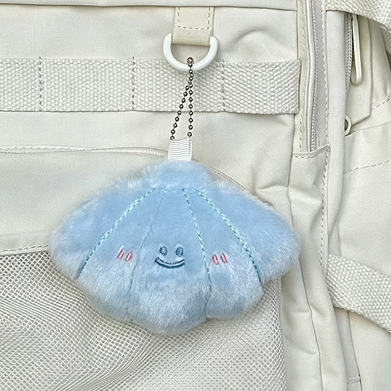 CouldNook Fluffy Round Compact Mirror Bag Charm- Desk Bag Accent