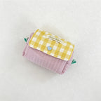 CouldNook Gingham Quilted Mini Zip Pouch - Desk Accent