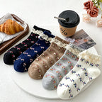 CouldNook Dainty Floral Crew Socks - Everyday Gift Accessory