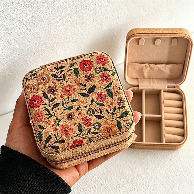CouldNook Floral Butterfly Jewelry Case - Soft Home Gallery Storage Box