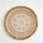 CouldNook Jute Tassel Woven Placemat - Aesthetic Rustic Table Mat