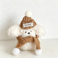 CouldNook Squeaky Winter Scarf Dog Plush Charm - Shelf and Bag Accent
