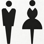 CouldNook 1Pair Of Restroom Figure Door Sign - Room Marker Decor