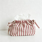 CouldNook Minimalist Striped Tissue Box - Aesthetic Fabric Storage Bag