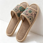 CouldNook Textured Floral Closed Toe House Slippers - Bedroom Comfort Accent