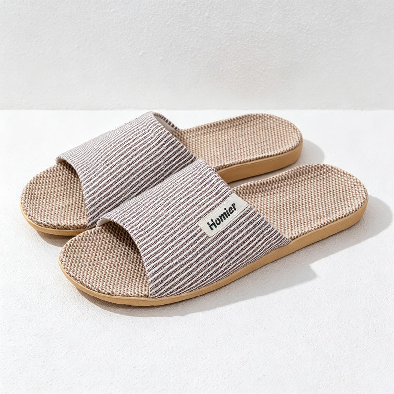 CouldNook Woven Look Buckle Detail Home Slippers - Small Space Helper