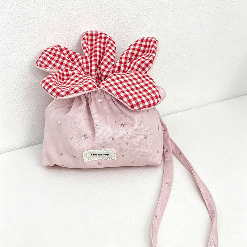 CouldNook Star Pattern Drawstring Flower Bag - Giftable Carry Accent