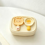CouldNook Cartoon Frying Pan Shaped Contact Lens Case - Travel Lens Accessory