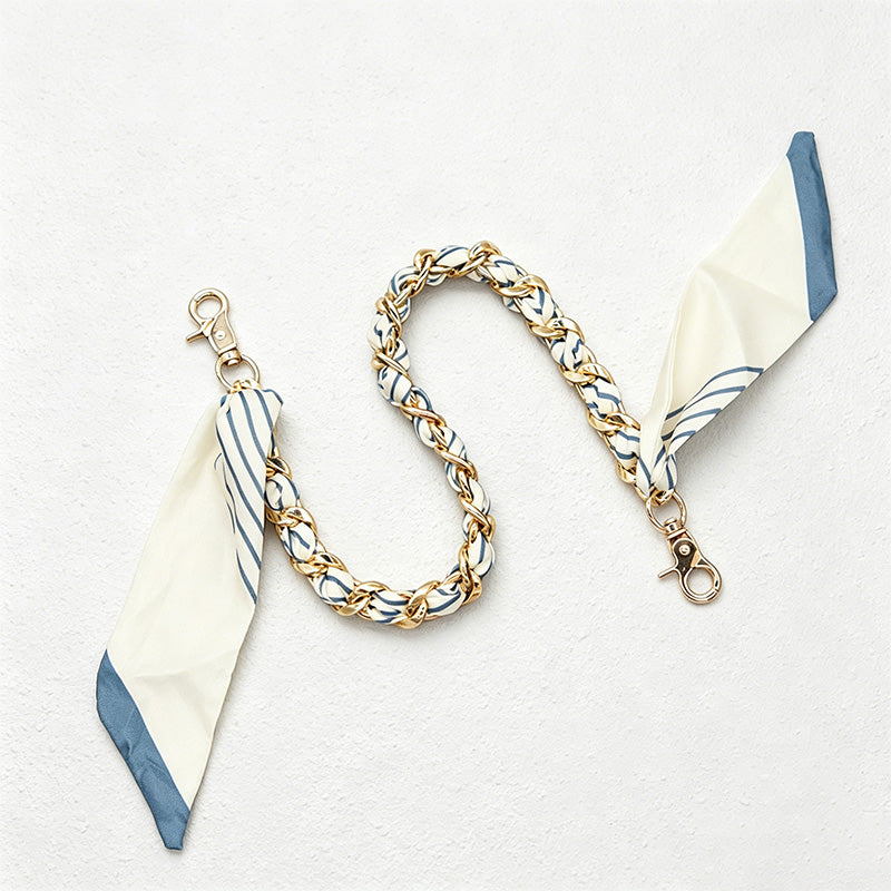 CouldNook Braided Short Bag Strap - Printed Tail Accent