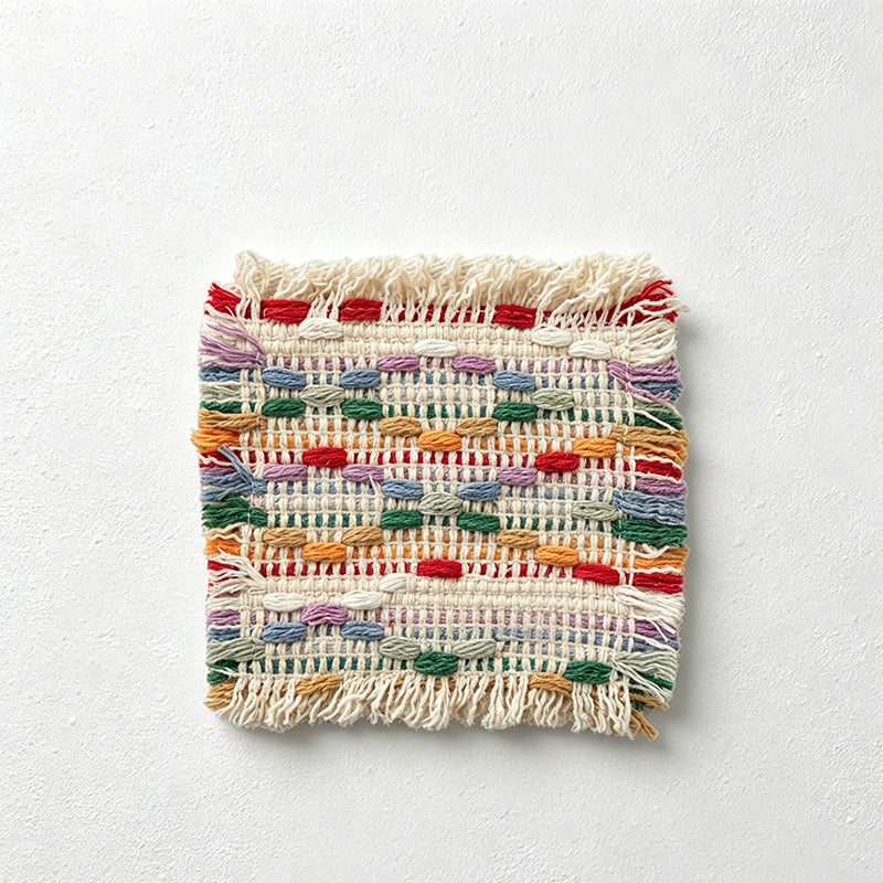 CouldNook Tassel Woven Coaster - Aesthetic Nordic Fabric Mat