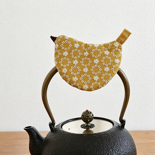 CouldNook Bird Embroidered Pot Cap - Aesthetic insulated Handle Cover