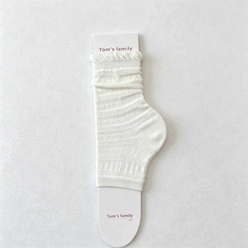 CouldNook Ribbed Neutral Textured Hosiery - Easy Storage Accent