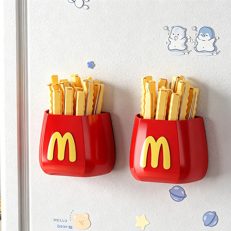 CouldNook Fries Cup Magnetic Clip Holder 12PCS Set - Fridge Snack Storage Accent
