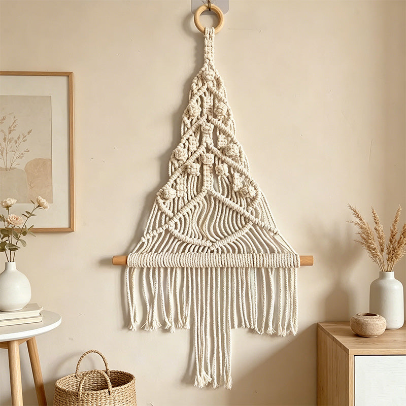 CouldNook Tree Macrame Wall Hanging - Festive Fringe Decor