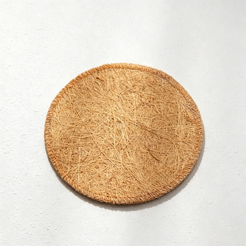 CouldNook Natural Coir Woven Tea Coaster - Rustic Zen Cup Mat