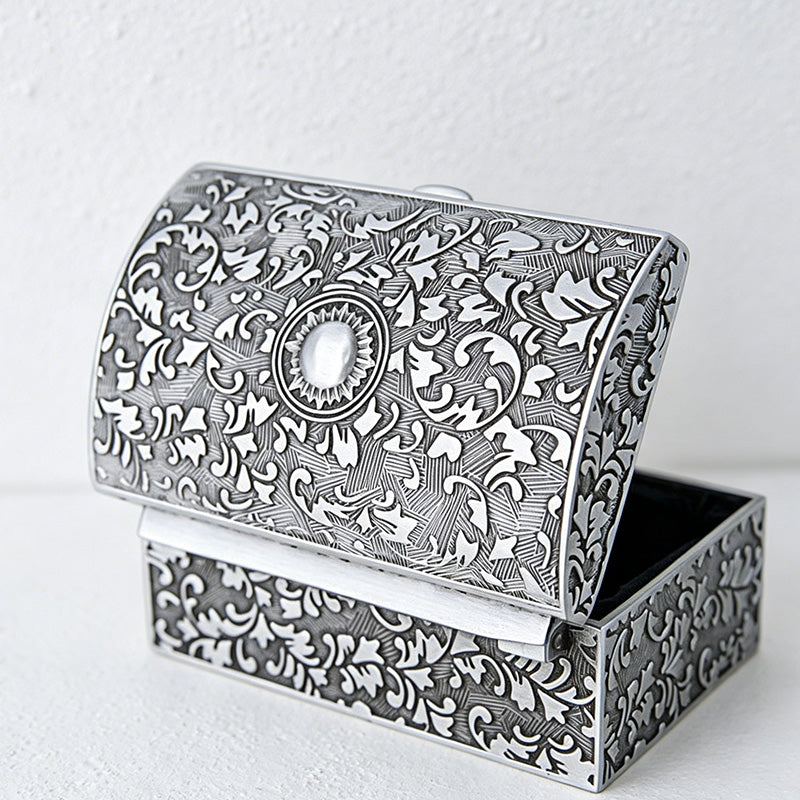 CouldNook Classic Mini Jewelry Box - Aesthetic Metallic Utility Box