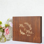 CouldNook Wood Wedding Guest Book - Keepsake Memory Album