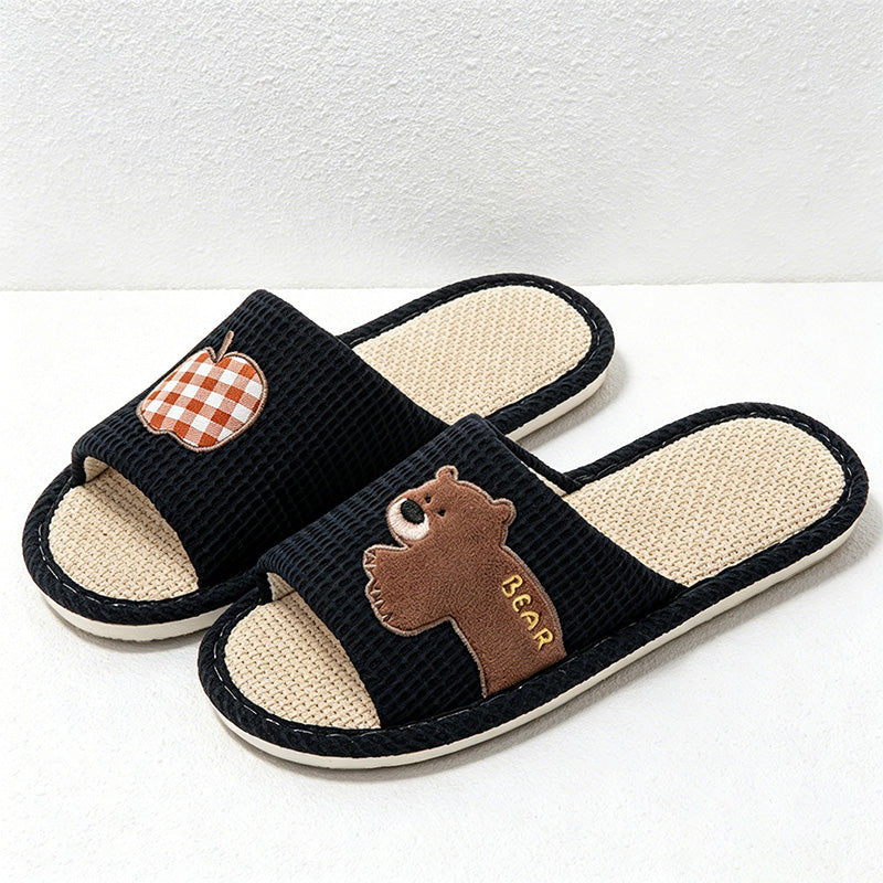 CouldNook Animal Fruit Open Toe Slippers - Cozy Room Display Accent