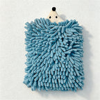 CouldNook Hedgehog Chenille Hand Towel - Quick Dry Absorbent Hanging Kitchen Towel