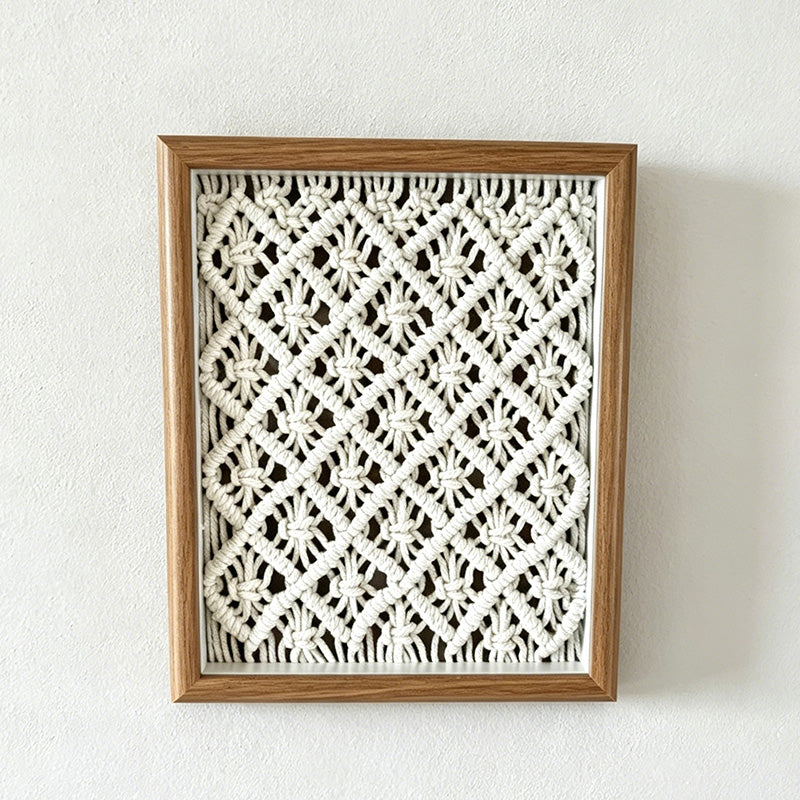 CouldNook Framed Macrame Wall Decor Panel - Textured Home Display